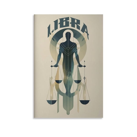 Libra Zodiac Astrology Poster Masculine Abstract Art Decor Canvas Wall Art Poster Decorative Bedroom Modern Home Print Picture Artworks Posters 12x18inch(30x45cm)
