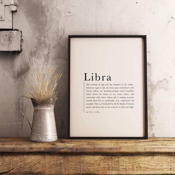 Libra Zodiac Astrology Wall Art Prints, Bedroom, Office, Home And Gallery Wall Decor