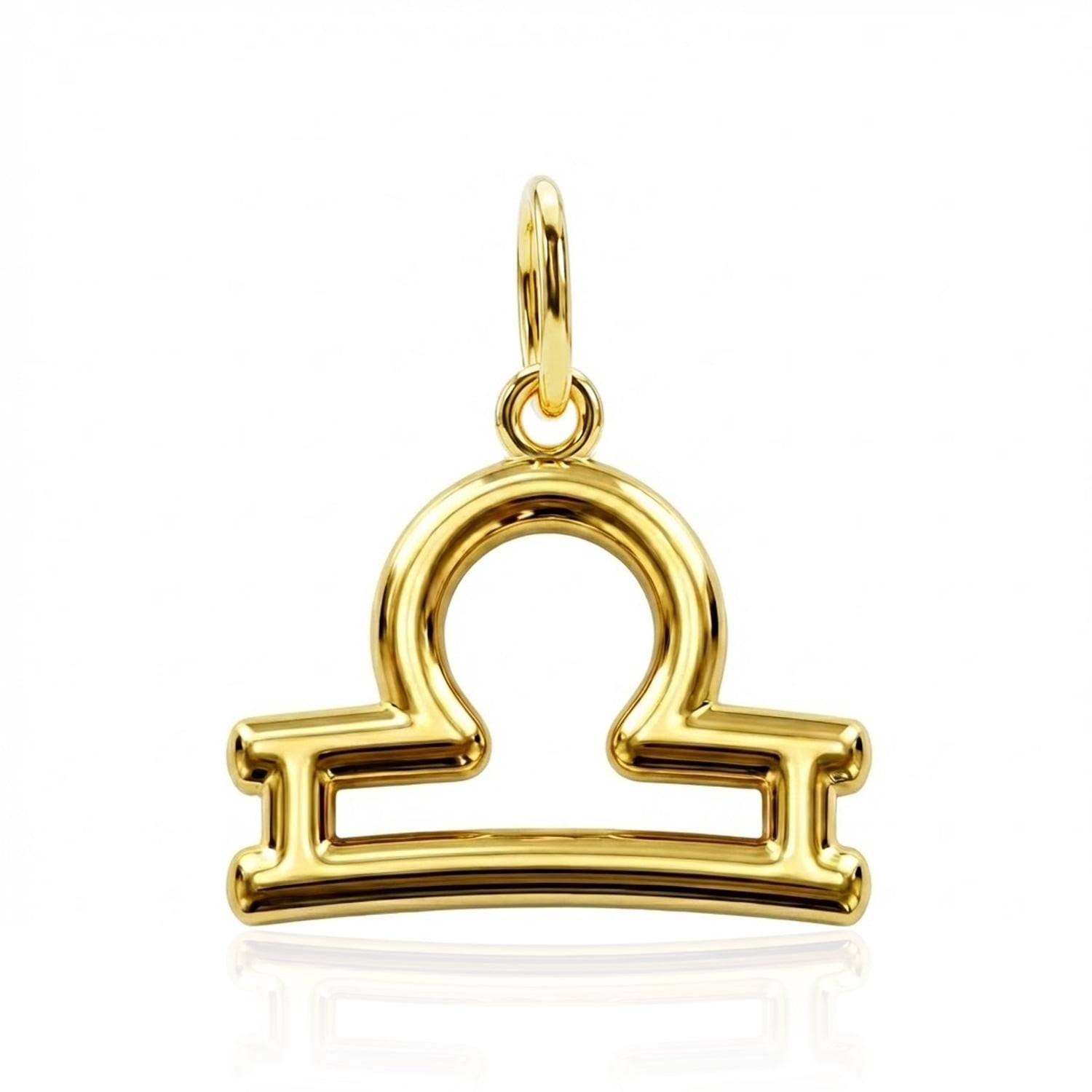 Libra Zodiac Charm Pendant - 10 Karat Soild Gold - Astrology Pendant - Great For Gifts - Dainty Charm - Great For Layering