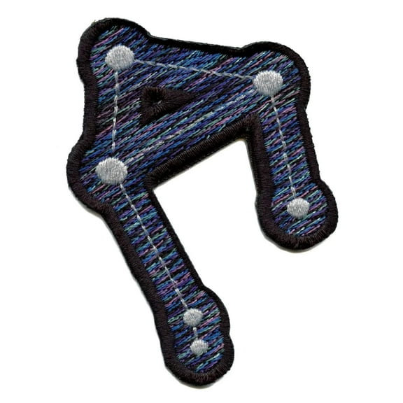Libra Zodiac Constellation Patch Stars Scales Horoscope Embroidered Iron On