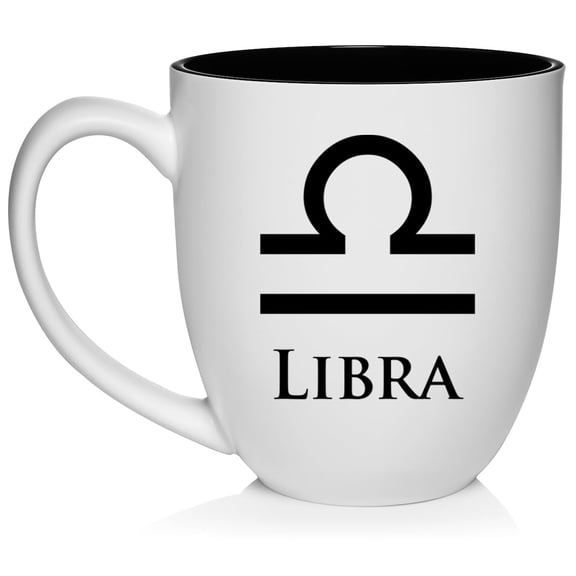 Libra Zodiac Horoscope Ceramic Coffee Mug Tea Cup Gift (16oz White)