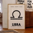 February Astro Sign Libra Zodiac Poster Celestial Scales Astrology Star Sign Horoscope Wall ...