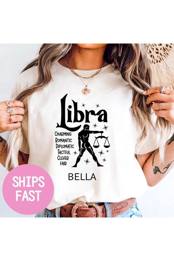 Libra Zodiac Shirt Horoscope Signs T-Shirt, Astrology Gift for Her,Constellation Birthday Tee,Horoscope Shirt, Zodiac Birthday Gift