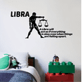 thumbnail image 1 of Libra Zodiac Sign Air Will Act As If Everything Is Okay Even When Things Are Falling Vinyl Libra Sign Wall Decal Quotes Sticker Kids Adults Girls Boys Room Bedroom Wall Decoration Size (22x30 inch), 1 of 3