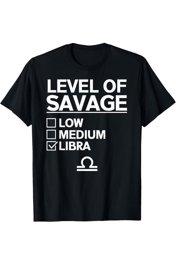 Libra Zodiac Sign Apparel - Funny Great Libras Design T-ShirtMen and women, Black T-shirt, size: Extra large