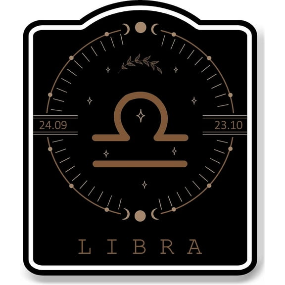 Libra Zodiac Sign Astrology Horoscope BLACK Aluminum Composite Sign, 20"x24"