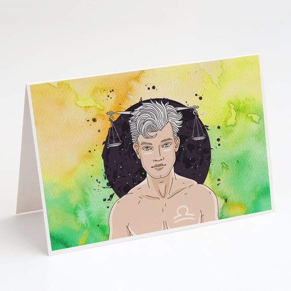 Libra Zodiac Sign Greeting Cards and Envelopes Pack of 8