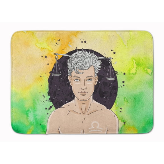 Libra Zodiac Sign Machine Washable Memory Foam Mat