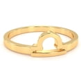 thumbnail image 1 of Libra Zodiac Sign Ring In Solid 14k Yellow Gold, 1 of 6