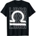 thumbnail image 1 of Libra Zodiac Sign Typography Astrology T-Shirt, 1 of 3