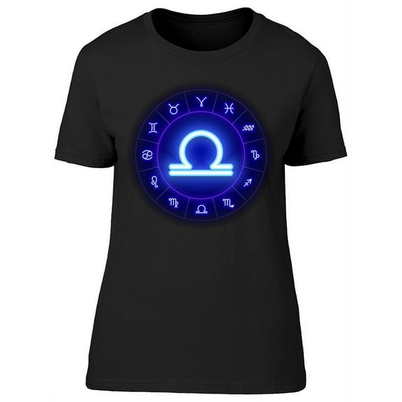 Libra Zodiac Symbol T-Shirt Women -Image by Shutterstock, Female Large