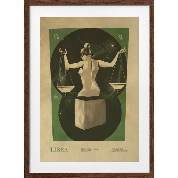 Libra print Framed Art Modern Wall Decor