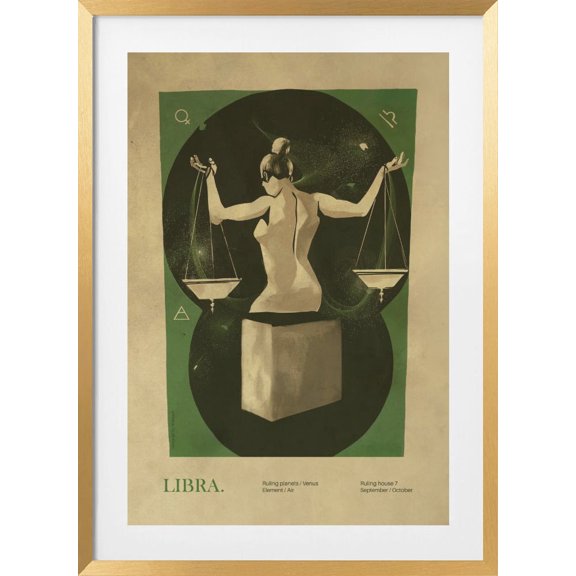 Libra print Framed Art Modern Wall Decor