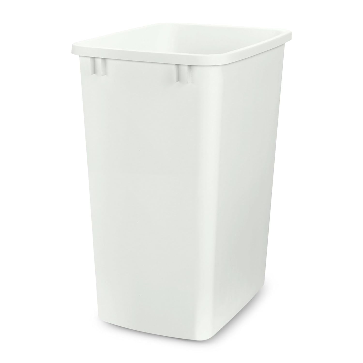 LibraMAL  35 Quart Kitchen Sink Garbage Can for Base Kitchen and Bathroom Cabinet, Replacement Plastic Trash Bin for Laundry Rooms, White, RV-35-52