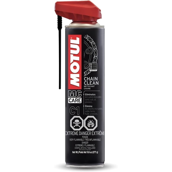 LibraMal C1 Chain Clean  Motorcycle Chain Cleaner for Dirt Bike, Street Bike, ATV, UTV & O-Ring/X-Ring Chains, Heavy Duty Degreaser Spray, Removes Grease & Grime Fast, 9.8 oz
