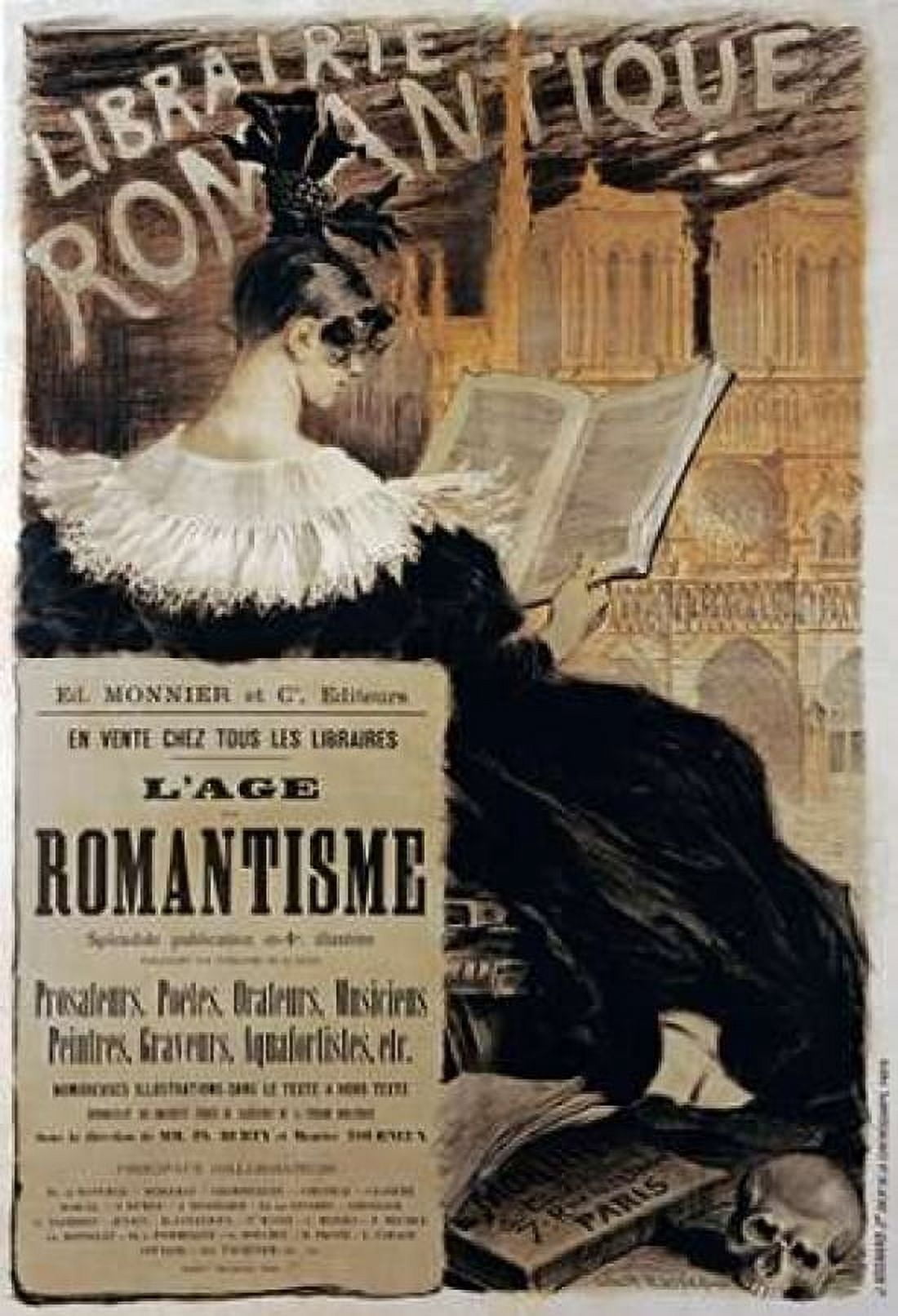 Librairie Romantique Canvas Art - Eugene Grasset (24 x 36)