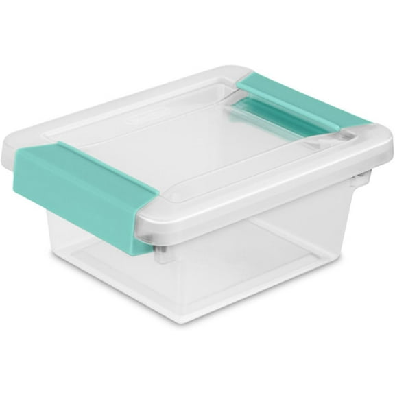 Librala 24-Pack Clip Box, Stackable Clear Plastic Bins with Latching Lids, Mini - Writing, Arts or Crafts Supplies Storage Containers for Home, Office, Classroom and Workshop Organization