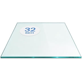 Librala 32 inch Square Glass Table Top - Tempered - 1/4" Thick Glass Surface, Safe Flat Polished, Eased Corners, Multipurpose for Dining Table, Patio, Coffee and End Table