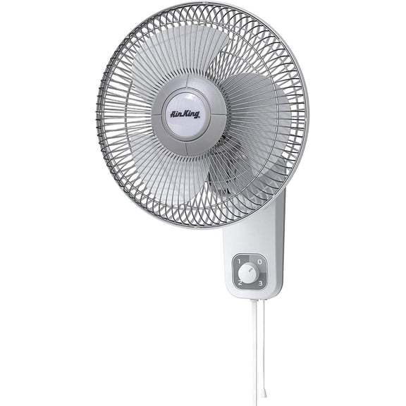 Librala 9012 Commercial Grade Oscillating Wall Mount Fan, 12-Inch , White