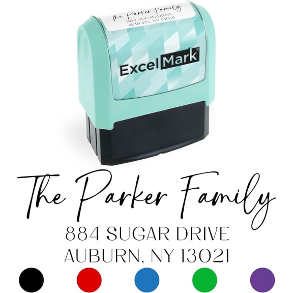 Librala Address Stamp - Custom Return Address Stamp with Elegant Designs, Vibrant Colors & Patterns  Perfect for Mail, Invitations & Gifts (Seafoam Mount, Santa Catalina)