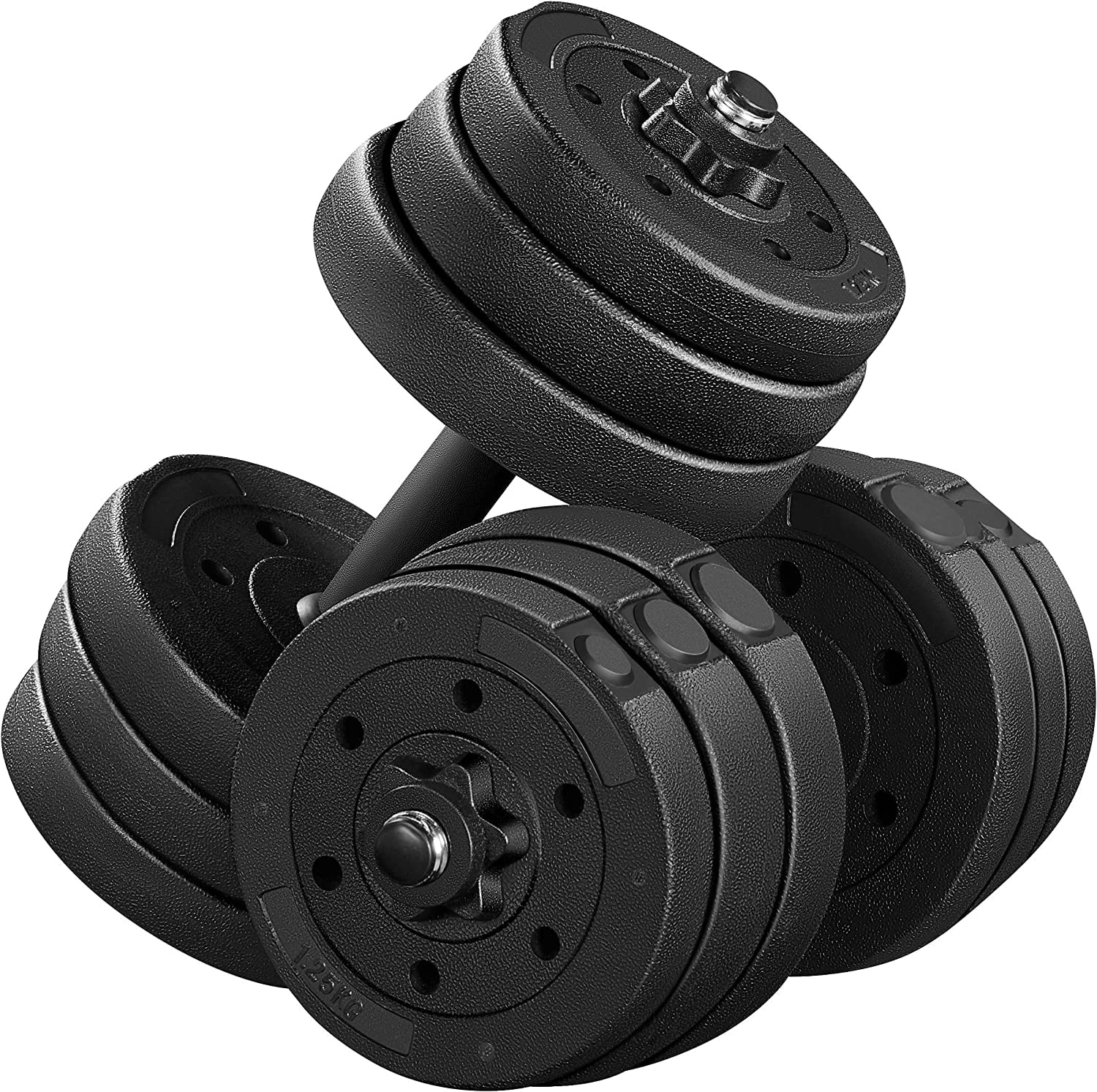 Librala Adjustable Dumbbells Weight Set Dumbbell Weights Exercise & Fitness Equipment w/ 4 Spinlock Collars for Women & Men Home Gym Strength Training 44 pounds