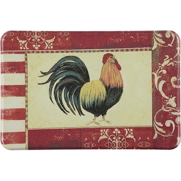 Librala Anti Fatigue Cushioned Comfort Mat, Ergonomically Durable, Supportive, Padded, Thick and Washable, Stain-Resistant, Kitchen, Garage, Office Standing Desk Mats (Rooster)*