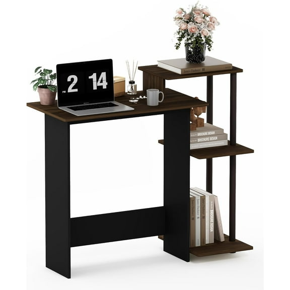 Librala Computer Desk with Printer Shelf, Basic Desk Writing Table for Bedroom Small Study Desk for Home Workstation for Study Writing Working Gaming