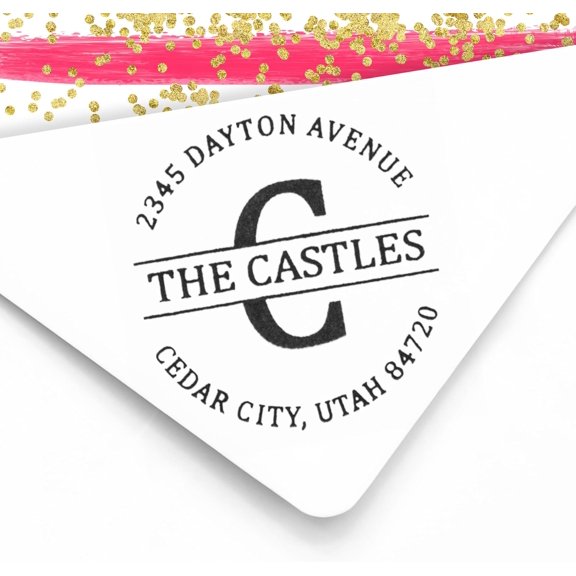 Librala Custom Address Stamp, Self-Inking Monogram Address Stamp, Personalized
