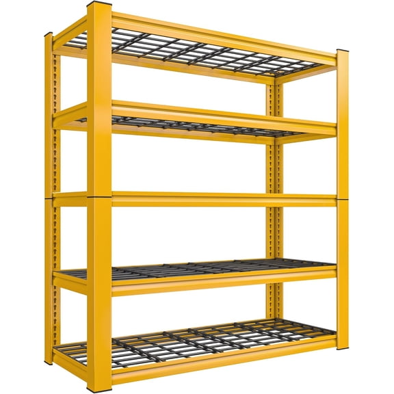Librala Garage Shelving Load 3200LBS, 5-Tier Storage Shelves, Adjustable Heavy Duty Metal Shelving Unit for Pantry, Basement, Warehouse, 72" H x 36" W x 16" D