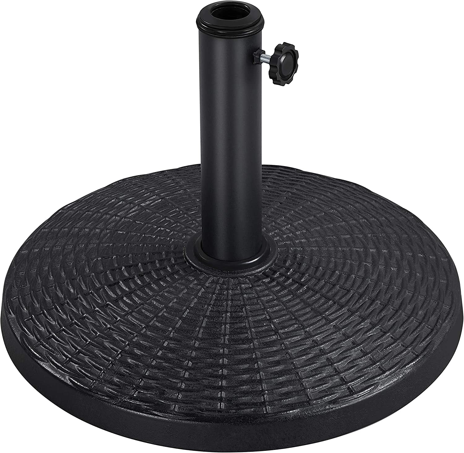 Librala Grace 22 lbs Heavy Duty Outdoor Umbrella Base 18" Round Patio Umbrella Stand Market Umbrella Base for Garden & Lawn, Black