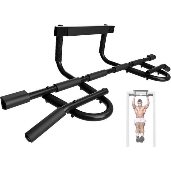 Librala Heavy Duty Wall Mounted Pull Up Bar, Over Door Pull Up Bar for Doorway, Multi Grip Chin Up Bar, Sturdy Strength Training Bars & Durable Gym Bar for Home Exercise