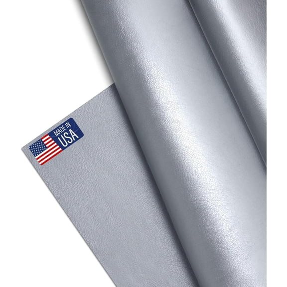 Librala Marine Vinyl Fabric, Upholstery Faux Leather, Outdoor Boat Automotive, DIY and Crafting Pleather - Cut by The Yard (Silver)