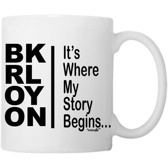 Librala Mug Brooklyn It's Where My Story Begins Gift Coffee Mug Tea Cup-Mug-0015-Wht