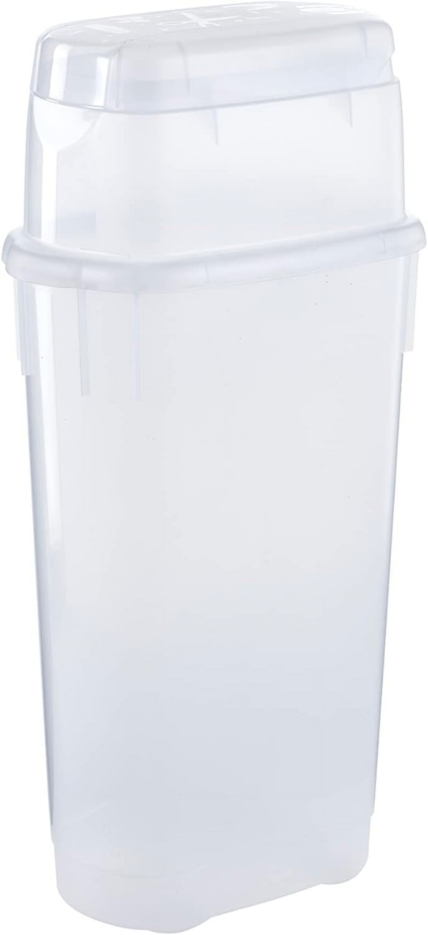 Librala Wrap N' Craft Plastic Wrapping Paper Organizer Storage Container with Top Ornament Storage Compartment for 20 Standard 30 Inch Rolls, Clear