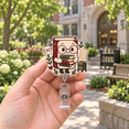 Librarian Book Stack Glasses Retractable Badge Reel for Library Staff ...