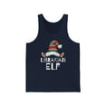 thumbnail image 1 of Librarian Elf Christmas Unisex Tank Top, XS-2XL Holidays Xmas Elves, 1 of 2