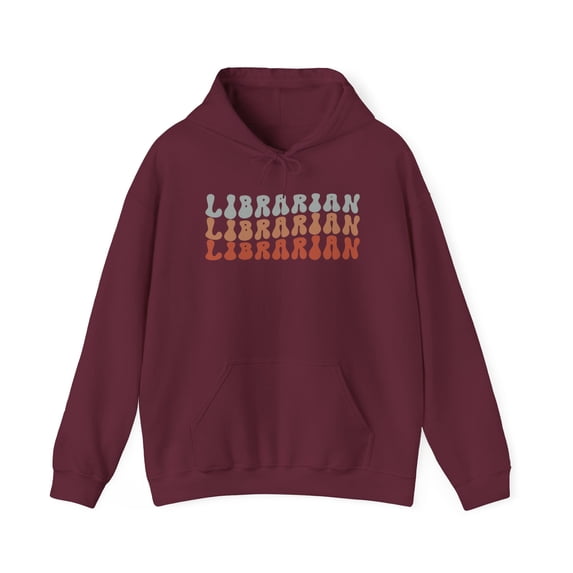 Librarian Hoodie, Gifts, Hooded Sweatshirt