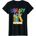 thumbnail image 1 of Librarian Library Lady Reading Bookworm Books Lover T-Shirt, 1 of 3
