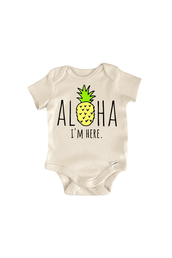 Aloha Pineapple Newborn Baby Bodysuit