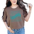 thumbnail image 1 of Librarian, Library Themed, Groovy Retro Wavy Text, Espresso Comfort Colors T-Shirt, XL, 1 of 1