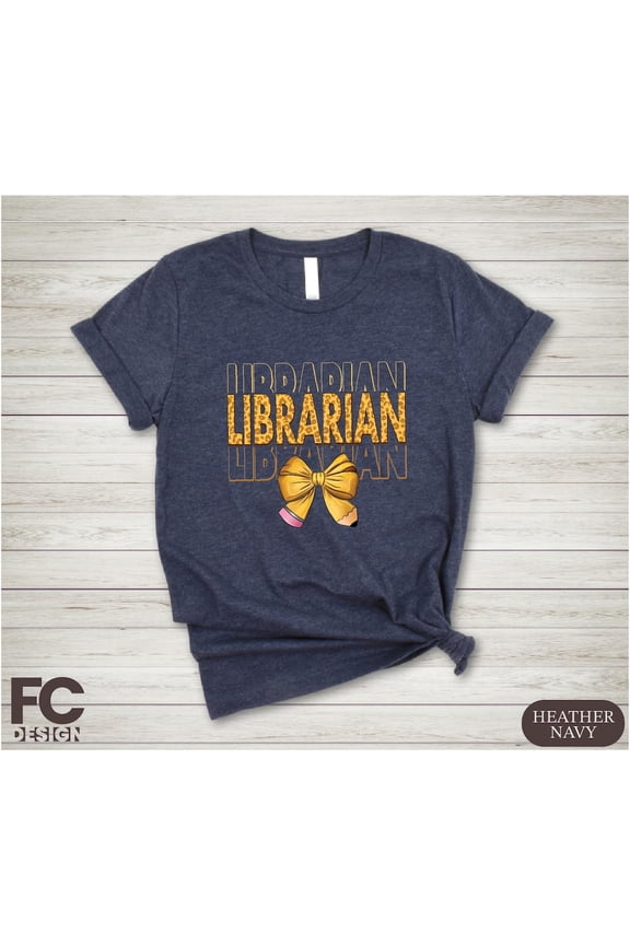 Librarian Life T-Shirt, Bookworm Idea, Cute Library T-shirt, Bookish Bow Tee, Reading Enthusiast Present, Knowledge Keeper Apparel All Size S-5Xl