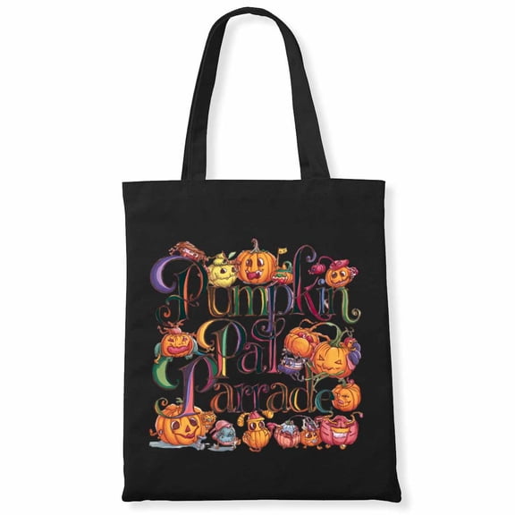 Librarian Pumpkin Pal Parade Library Gifts Halloween Book Lovers Women Canvas Bag 1Pc