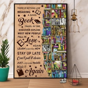 Librarian There Is Nothing Like A Reading A Good Book Paper Poster No Frame Matte Wall Art Decor 11 x 17 Inch Poster