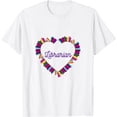 thumbnail image 1 of Librarian for Women Book Worm Library Cool Graphic T-Shirt, 1 of 3