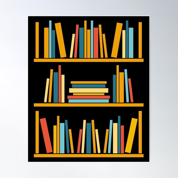 Library Book Reading Lover Book Nerd Librarian Poster Wall Art, Modern Wall Decor For Living Room Bedroom, 8x12 UNFRAMED