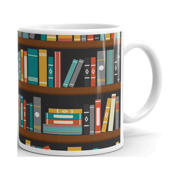 Library Books Literature Librarian Coffee Tea Ceramic Mug Office Work