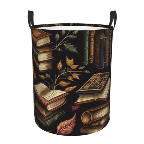 Library Books Magic Book Foldable Laundry Hamper with Handle Storage Basket for Clothes Toys & Organizing