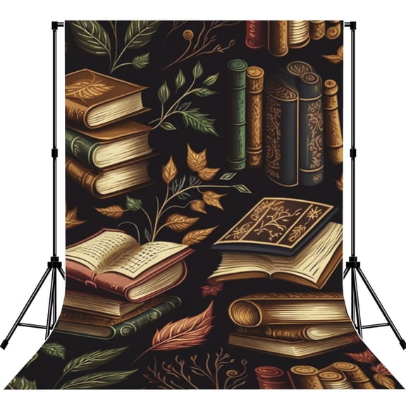 Library Books Magic Book Photography Backdrop 5x7Ft Background for Photo Studio Video Recording Birthday Party Wedding Home Decor