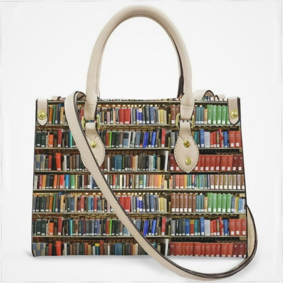 Library Bookshelf Cross Body Bags For Women Small Leather Female Handbags Fashion Top-Handle Totes