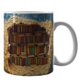 thumbnail image 1 of Library Bookshelf Mug, Bookshelf Design Ceramic Coffee Cup with 3D Visual Effect,Creative Space Design Multi-Purpose Ceramic Mug, Book Lovers Gifts for Readers, Librarians, Writers & Book Clubs, 1 of 9